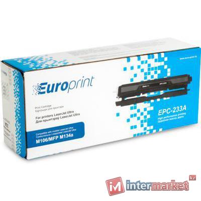 Картридж, Europrint, EPC-233A (CF233A), Для принтеров HP LaserJet Ultra M106/MFP M134a, 2300 страниц.